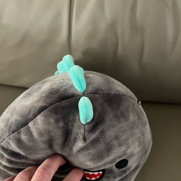 Squishmallow 8” dinosaur Gray and Teal Plush Toy - Picture 2 of 4
